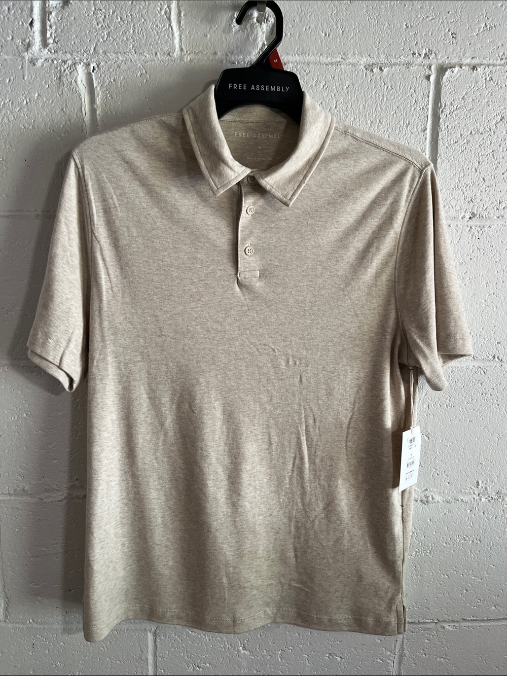 Free Assembly Short Sleeve Polo Shirt - 100% cotton